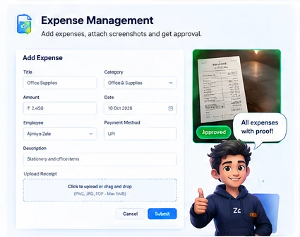 Expense screen visual