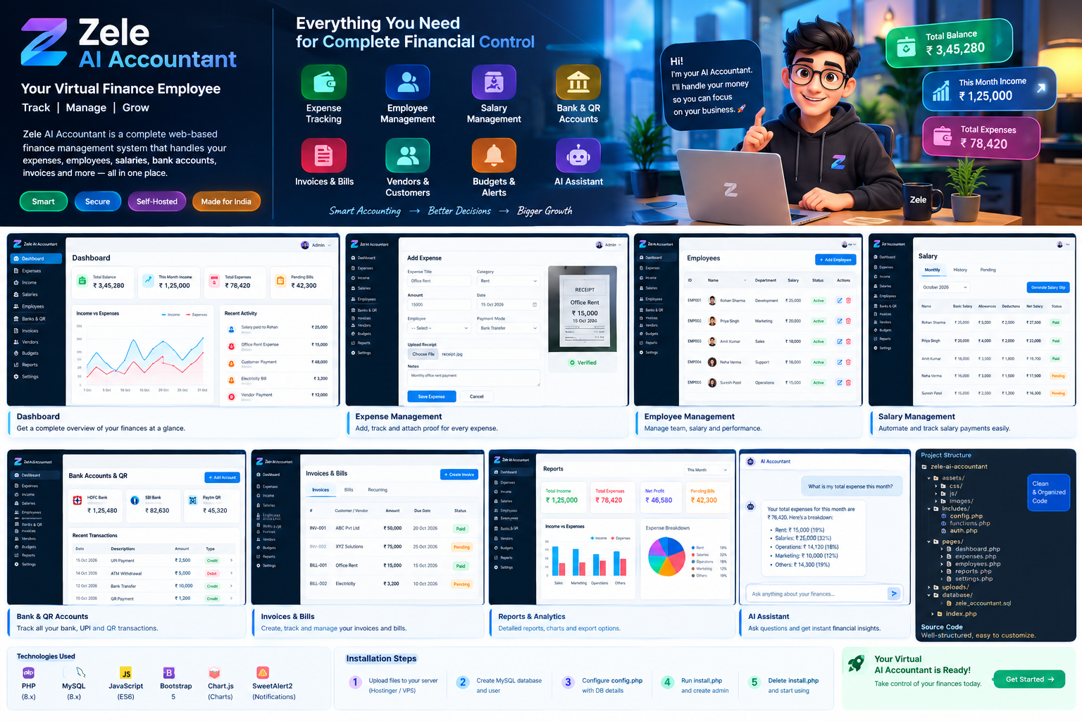 Illustrative Zele AI Accountant product artwork